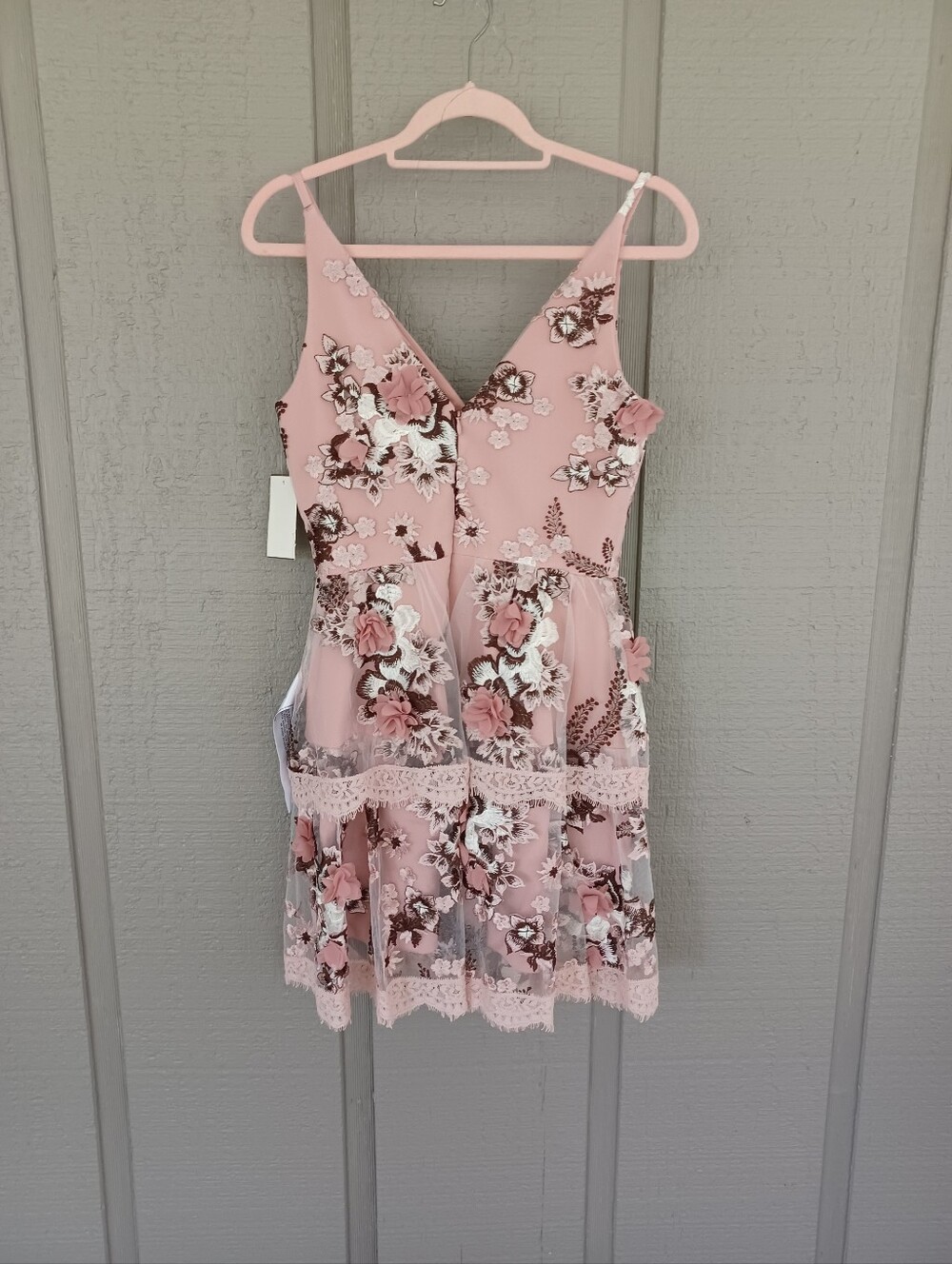 Dress The Population Nellie Floral Embroidered Dress Size S Wedding Guest V Neck - Picture 2 of 14